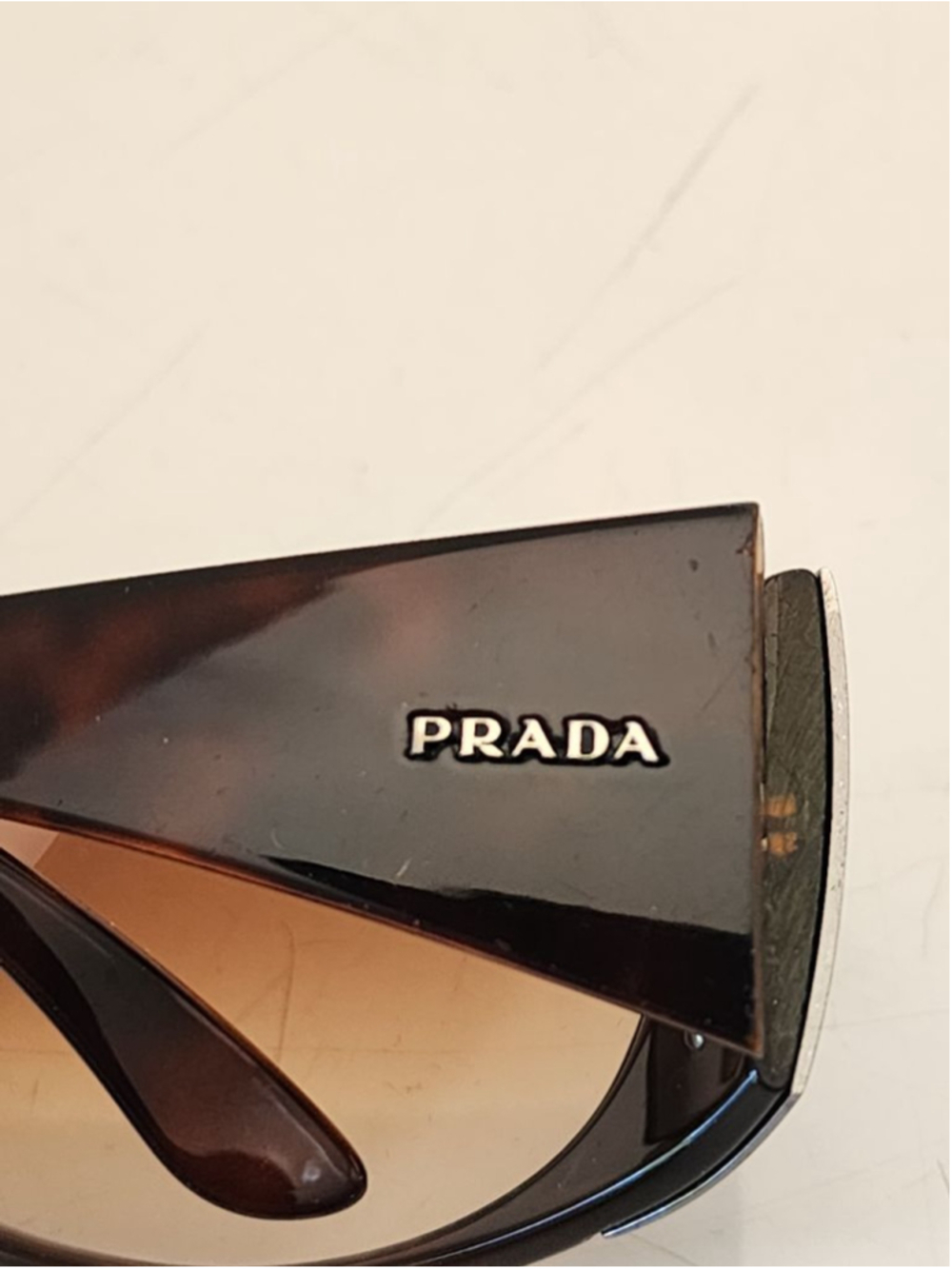PRADA Vintage SPR07G Brown Tortoiseshell Sunglasses 61 mm 17 - Picture 9 of 13